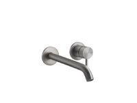 Смеситель для раковины, Gessi, Flessa, тип открывания воды-однорычажный, тип установки-встраиваемый, высота, мм-114, вынос излива, мм-116-146, стандарт подвода воды-1/2", внутренняя часть-необходимо заказать, цвет-Steel Brushed арт-54083.239 — фото 2, Смесители для раковины