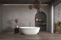 Ванна из искусственного камня ABBER Stein AS9631 белая матовая — фото 8, Ванны из искусственного камня