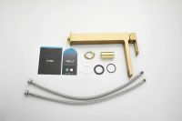 Смеситель для накладной раковины BELZ, брашированное золото арт-B11658-5 — фото 9, Смесители для раковины