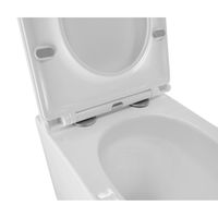 Унитаз подвесной Azario PRO (круглый) СКРЫТОЕ ТОРНАДО безободковый унитаз в комплекте с сидением микролифт скрытая система смыва 490*370*360 мм арт-PRO-0001 UQ3 — фото 6, Подвесные унитазы