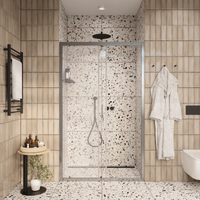 Товар: Дверь душевая в нишу Ceruttispa (120х195) арт-GLORIA D120 - фото 5 Дверь душевая в нишу Ceruttispa (120х195) арт-GLORIA D120 — фото 5, Раздвижные душевые двери