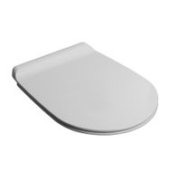 Сиденье с крышкой SIMAS GAMBASSI с микролифтом быстросъемное цвет белый петли хром GA004 — фото 1, Сиденья для унитаза