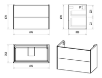 Тумба под раковину арт-TOY-09070-0102Я — фото 5, Тумбы под раковину