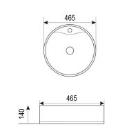 Раковина Azario 46,5х46,5х14 накладная, белая арт-AZ4104 — фото 2, Раковины накладные