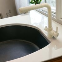 MILANO Смеситель д/кухни совмещенный с краном для питьевой воды, бежевый камень 32661 — фото 9, Смесители для кухни