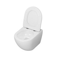 Унитаз подвесной Grossman (520х360х320) безободковый,смыв торнадо,белый с тонкой крышкой,микролифт,1 место арт-GR-4457SQ — фото 5, Подвесные унитазы