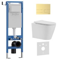 Товар: Комплект 3в1 IBERICA BLANCA инсталляция SILENCIO MINI, унитаз BURGOS ALTO белый, кнопка смыва INOX-S золото матовое (IB.001M.BRA.234.1603) - фото 1 Комплект 3в1 IBERICA BLANCA инсталляция SILENCIO MINI, унитаз BURGOS ALTO белый, кнопка смыва INOX-S золото матовое (IB.001M.BRA.234.1603) — фото 1, Комплекты унитаз + инсталляция