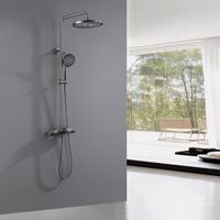 Товар: Душевая стойка ABBER Thermostat AF8516NGL с термостатом и изливом, никель - фото 2 Душевая стойка ABBER Thermostat AF8516NGL с термостатом и изливом, никель — фото 2, Душевые стойки