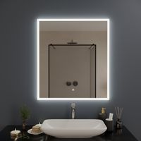 Зеркало с LED-подсветкой SIENA (80*90) /AQUA DE MARCO Sien80/90 — фото 1, Зеркала в ванную комнату