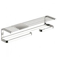 Товар: Полочка COLOMBO DESIGN TIME W4276D с бумагодержателем с полотенцедержателем с металлической полочкой цвет хром - фото 1 Полочка COLOMBO DESIGN TIME W4276D с бумагодержателем с полотенцедержателем с металлической полочкой цвет хром — фото 1, Полки