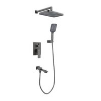 Душевая система встраиваемая Raglo , графит арт-R01.27.09 — фото 1, Встраиваемые душевые комплекты