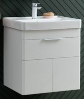 Тумба под раковину Aquanet Ирис new 60 белый глянец (1 ящик, 2 дверцы) арт-00310148 — фото 1, Тумбы под раковину