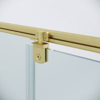 Дверь в нишу Niagara Nova NG-45-11ASG (110х195) распашная,золото сатин,стекло прозрачное,1 место — фото 8, Распашные душевые двери