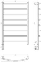 Полотенцесушитель электрический Сунержа Галант 3.1 1000х600 МЭМ левый Без покрытия арт-00-6000-1060 — фото 3, Электрические полотенцесушители