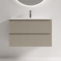 Тумба подвесная SANCOS Snob R 790х390х500, c двумя ящиками оснащенными доводчиками, Beige Soft , арт. арт-SNR80/39CE — фото 1, Тумбы под раковину