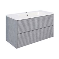 Тумба подвесная PARMA 100 /дымчатый серый/ AQUA DE MARCO 20100GRPAR — фото 2, Тумбы под раковину