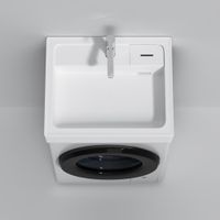 M85WCC0601WG050 X-Joy, Раковина над стиральной машиной, керамическая, 60x50 см, белый глянец — фото 4, Раковины на стиральную машину