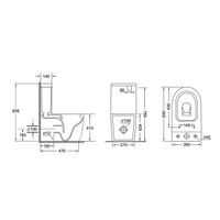 Унитаз напольный Grossman (640х360х835) безободковый,белый матовый с тонкой крышкой,микролифт,смыв торнадо,2 места арт-GR-4494MSQ — фото 9, Напольные унитазы