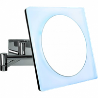 Косметическое зеркало COLOMBO DESIGN SPECCHI INGRANDITORI настенное с подсветкой увеличение 3 раза питание от сети цвет хром арт-B9756 — фото 2, Косметические зеркала