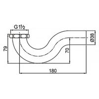 Сифон для ванны или душевого поддона AZARIO без выпуска, G 1 1/2х40, латунь арт-AZ-113-Br — фото 3, Сифоны для ванны