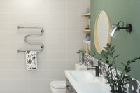 Полотенцесушитель водяной Стилье М-образный 2 полки 500х500 резьба-сгон 1" Без покрытия арт-00014-5050 — фото 2, Водяные полотенцесушители