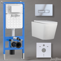 Комплект 3в1 IBERICA BLANCA инсталляция SILENCIO, унитаз TOLEDO ALTO белый, кнопка смыва ESTI-R хром глянцевый (IB001.TLA.231.213) — фото 1, Комплекты унитаз + инсталляция