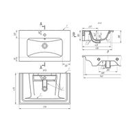 раковина 779х475х188 Эйфория-80 — фото 1, Раковины