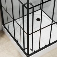 Товар: Душевая кабина Niagara Standart ST90/15QL/KL/BKT (90х90х225) низкий поддон(15см),черный,стекло прозрачное,3 места - фото 4 Душевая кабина Niagara Standart ST90/15QL/KL/BKT (90х90х225) низкий поддон(15см),черный,стекло прозрачное,3 места — фото 4, Душевые кабины