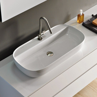 Товар: Раковина Scarabeo GLAM накладная без перелива с одним отверстием цвет белый арт-1801 - фото 3 Раковина Scarabeo GLAM накладная без перелива с одним отверстием цвет белый арт-1801 — фото 3, Раковины накладные