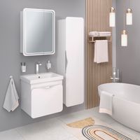 Шкаф-пенал подвесной SKANDI 40 /белый/правый/ AQUA DE MARCO 3040WCSCA — фото 7, Шкафы для ванной