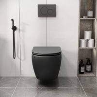 Товар: Унитаз подвесной Grossman GR-4411BMSQ (520х360х375) безободковый,смыв торнадо,черный матовый с тонкой крышкой,микролифт,1 место - фото 6 Унитаз подвесной Grossman GR-4411BMSQ (520х360х375) безободковый,смыв торнадо,черный матовый с тонкой крышкой,микролифт,1 место — фото 6, Подвесные унитазы