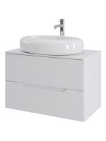 Orange Line Li-80TuwMDF+B08-640W тумба с раковиной подвесная 80 см, белый Li-80TuwMDF+B08-640W — фото 6, Тумбы с раковиной