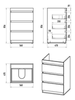 Тумба под раковину арт-П-Кол06060-0113Я — фото 11, Тумбы под раковину
