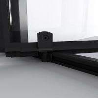 Душевое ограждение Niagara Nova (90х90х195) квадрат,черный матовый,дверь распашная,стекло прозрачное,2 места арт-NG-85-9AB-A90B-34 — фото 8, Квадратные душевые уголки