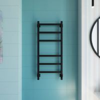 Полотенцесушитель электрический Grota Nosto 430х1000 черный Nosto 430х1000 RAL9005 EL — фото 3, Электрические полотенцесушители