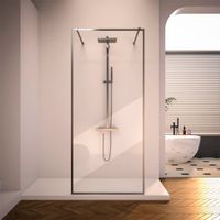 Душевая перегородка Veconi Korato KR-90GR, 1100x2000, брашированный графит, прозрачное стекло KR90GR-110-01-C4 — фото 1, Душевые перегородки