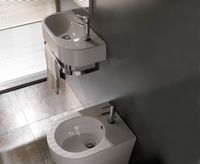 Раковина GLOBO FORTY3 подвесная с одним намеченным отверстием цвет белый арт-SCT55BI — фото 2, Раковины подвесные