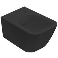 Унитаз GLOBO STONE подвесной безободковый цвет черный матовый арт-STS05AR — фото 1, Подвесные унитазы