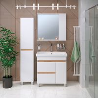 Зеркальный шкаф SYDNEY 80 /универсальный/ AQUA DE MARCO 1080WCSYD/U — фото 8, Зеркальные шкафы в ванную