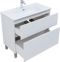 Товар: Тумба под раковину Aquanet Вега 90 напольная, белый глянец 00344124 - фото 7 Тумба под раковину Aquanet Вега 90 напольная, белый глянец 00344124 — фото 7, Тумбы под раковину