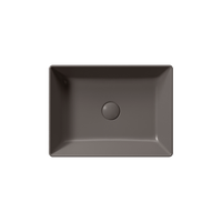 раковина накладная KUBE X 50x37 без перелива коричневый матовый арт-942916 — фото 1, Раковины накладные