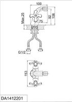 Смеситель для биде D&K Hessen , хром арт-DA1412201 — фото 2, Смесители для биде