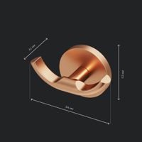 A85A35644 X-Joy, Двойной крючок для полотенец, роз. золото — фото 5, Крючки для полотенец