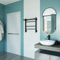 Полотенцесушитель электрический Grota Alto 530х600 черный Alto 530х600 RAL9005 EL — фото 5, Электрические полотенцесушители