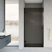 Душевая дверь Flex , 900, черный, стекло тонированное арт-VDP-1F900CGB — фото 1, Распашные душевые двери