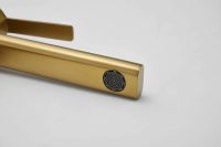 Смеситель для накладной раковины BELZ, брашированное золото, арт-B11813-5 — фото 8, Смесители для раковины