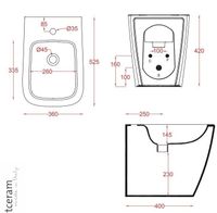 Товар: Биде Artceram A16 напольное с одним отверстием цвет черный матовый арт-ASB002 17 00 - фото 2 Биде Artceram A16 напольное с одним отверстием цвет черный матовый арт-ASB002 17 00 — фото 2, Биде напольные