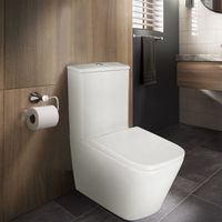 Унитаз-компакт Azario Rise 385х623х792 напольный, безободковый с быстросъемным сиденьем микролифт арт-AZ-68D — фото 15, Напольные унитазы