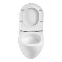 GLAZER WHITE Унитаз подвесной безободковый с сиденьем микролифт, LM, 9614003 — фото 5, Подвесные унитазы