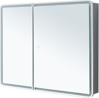 Зеркальный шкаф Aquanet Оптима 100 с LED подсветкой арт-00341427 — фото 2, Зеркальные шкафы в ванную